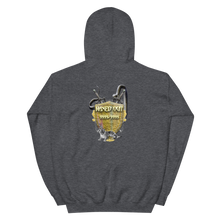 Load image into Gallery viewer, Maxed Out Crest Unisex Hoodie Gold