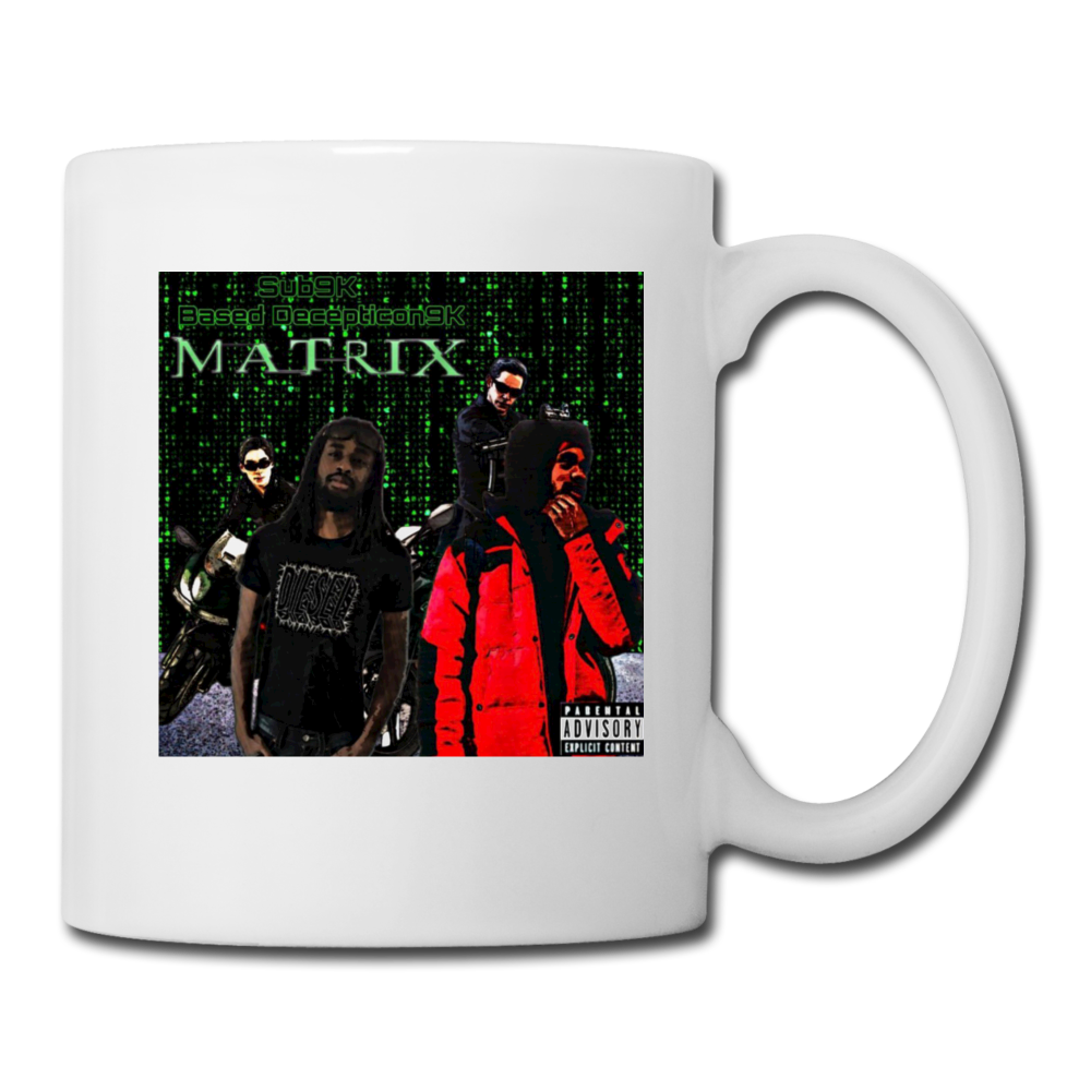Maxed Out Matrix Mug - white