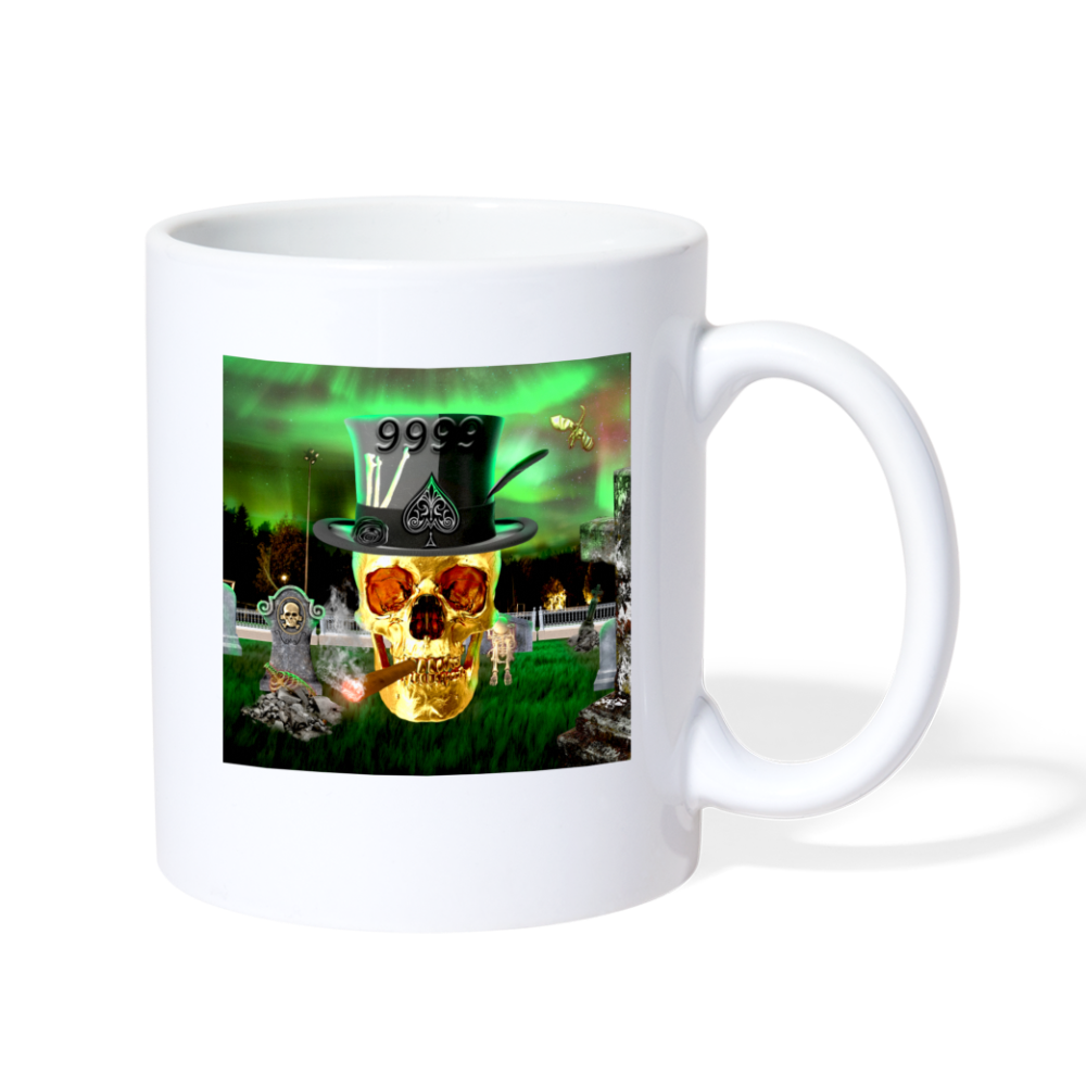 Maxed Out Graveyard Mug - white