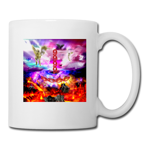 Maxed Out Heaven Or Hell Mug - white