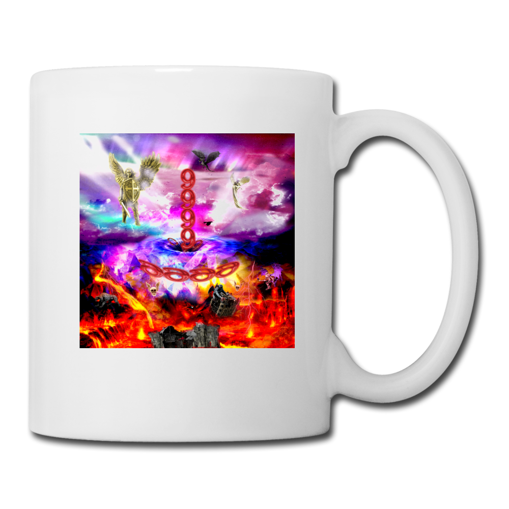 Maxed Out Heaven Or Hell Mug - white