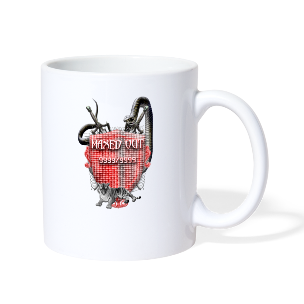 Maxed Out Crest Mug Red - white