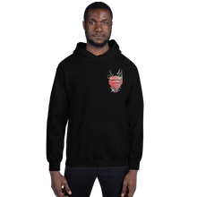 Load image into Gallery viewer, Maxed Out Crest Unisex Hoodie Red
