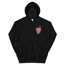 Load image into Gallery viewer, Maxed Out Crest Unisex Hoodie Red
