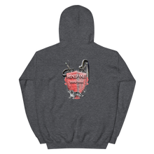 Load image into Gallery viewer, Maxed Out Crest Unisex Hoodie Red
