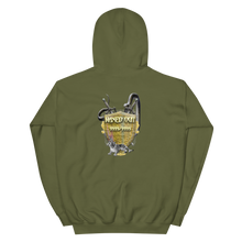 Load image into Gallery viewer, Maxed Out Crest Unisex Hoodie Gold
