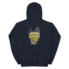 Load image into Gallery viewer, Maxed Out Crest Unisex Hoodie Gold
