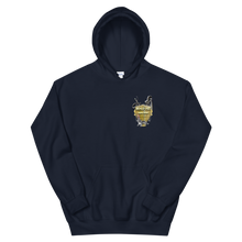 Load image into Gallery viewer, Maxed Out Crest Unisex Hoodie Gold
