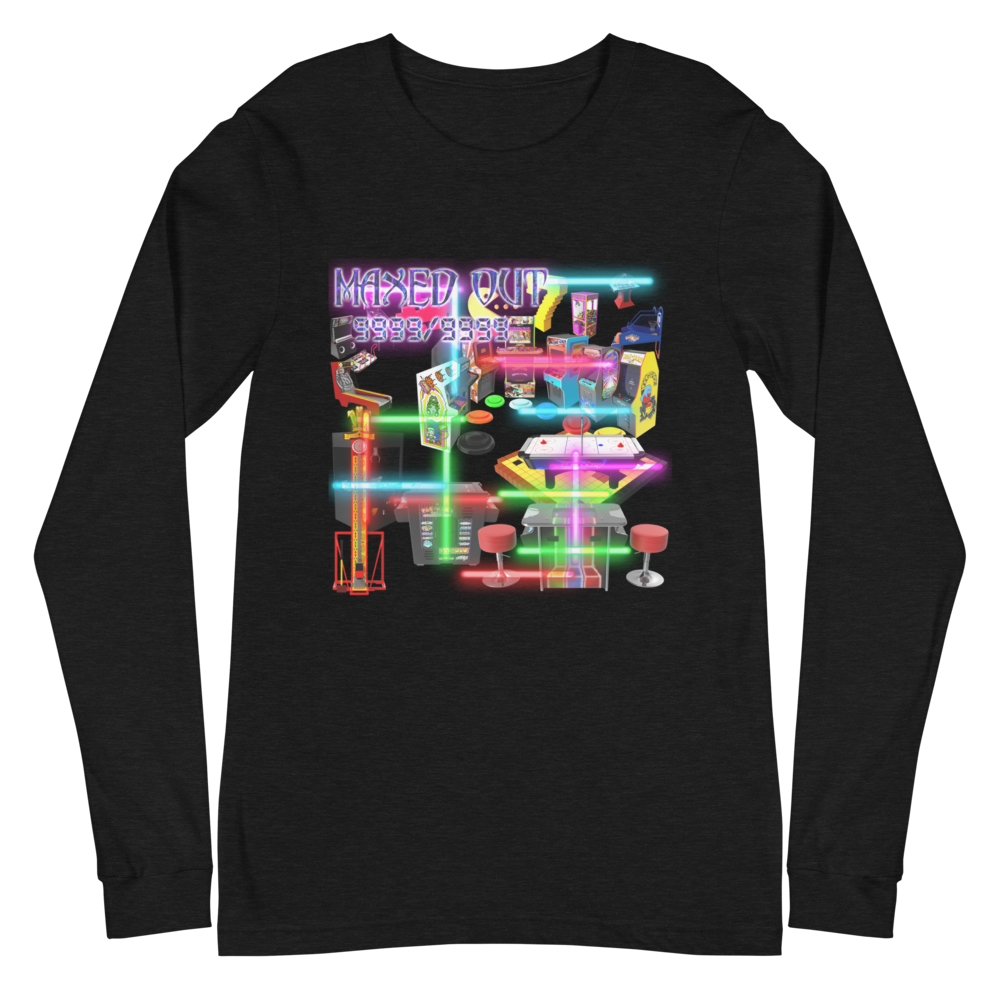 Maxed Out Arcade Unisex Long Sleeve Tee